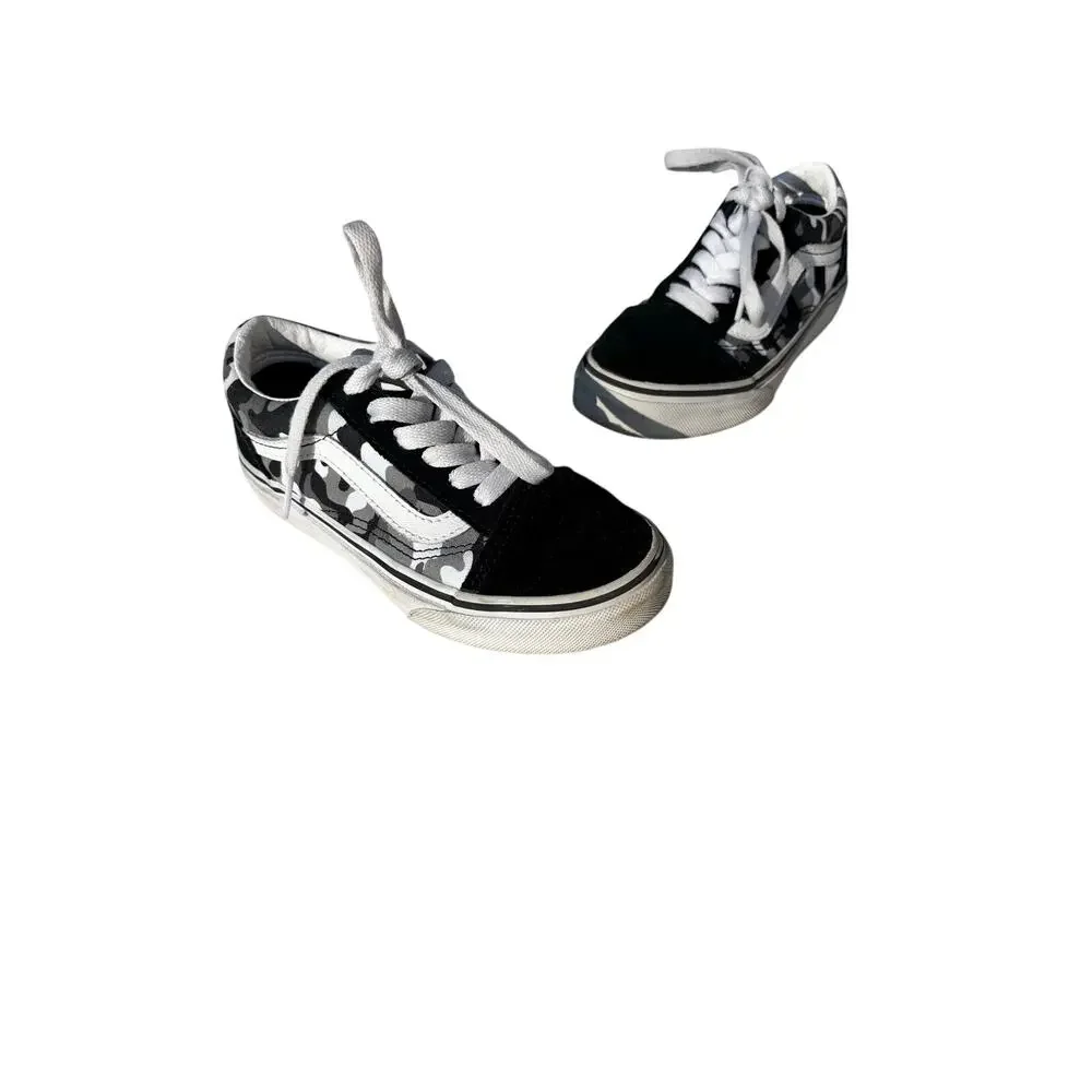 Vans Old Skool Low Top Camo Black Toddler Sneaker 12